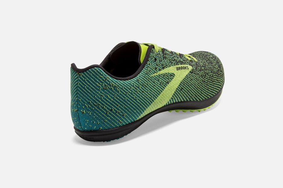 Brooks Mach 19 Spikeless Spikes Shoes - Mens - Black/Green - YI6182093